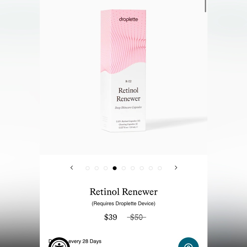 Droplette retinol 12 pack new in box